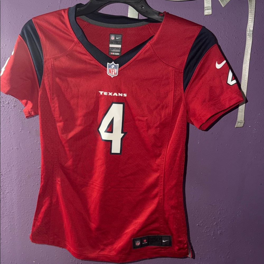 Nike Red and Navy Texans Jersey
